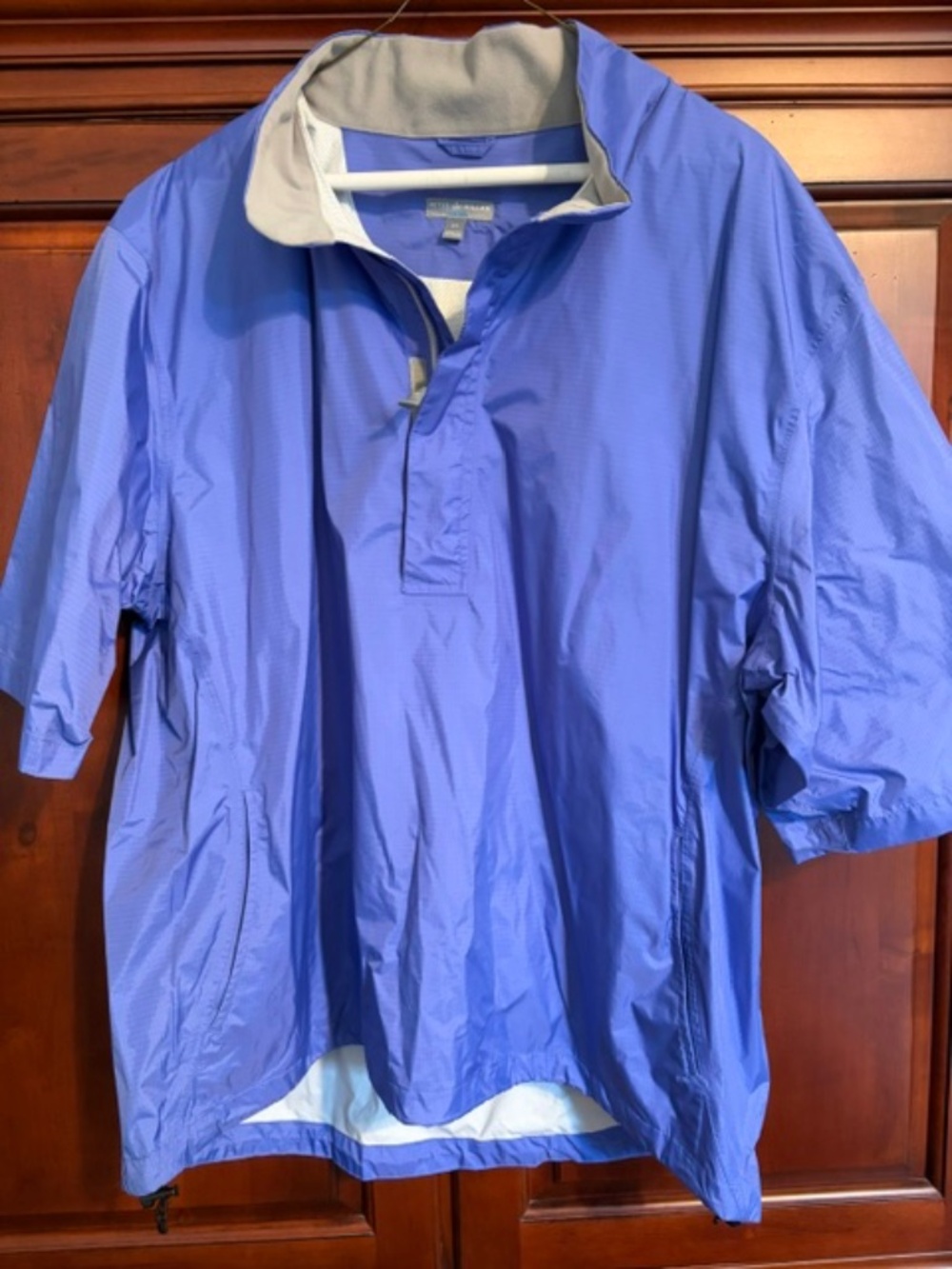 Peter Millar Short Sleeve 1/4 Zip Blue Windbreaker XL